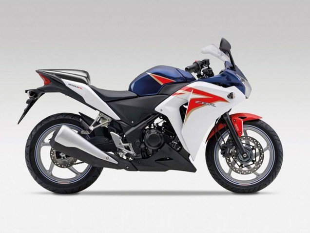 Weiß Rot Dunkel Blau Streifen 2011-2015 Honda CBR250RR Motorrad Verkleidung