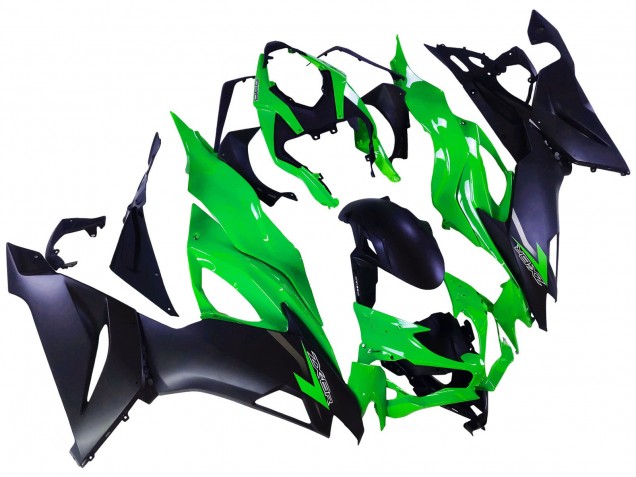 Grün Matt Schwarz 2019-2022 Kawasaki ZX6R Motorrad Verkleidung