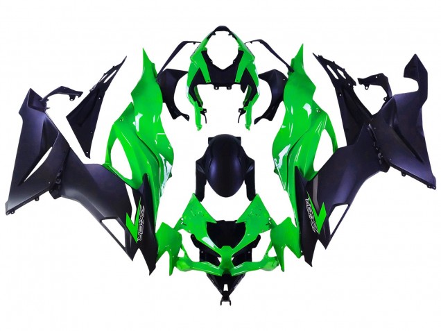 Grün Matt Schwarz 2019-2022 Kawasaki ZX6R Motorrad Verkleidung