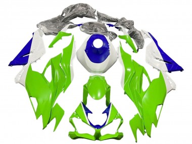 Weiß Blau Grün 2019-2022 Kawasaki ZX6R Motorrad Verkleidung