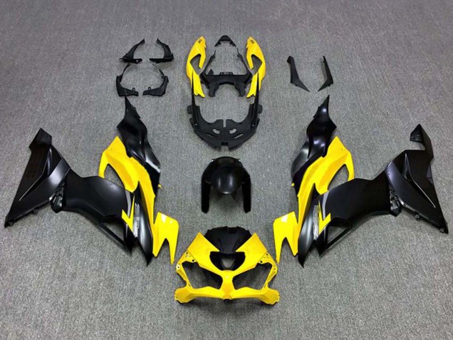 Gelb Matt Schwarz 2019-2022 Kawasaki ZX6R Motorrad Verkleidung