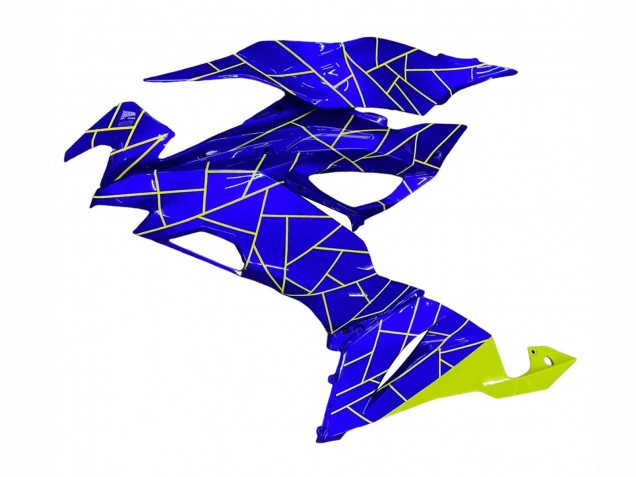Blau Gelb 2019-2022 Kawasaki ZX6R Motorrad Verkleidung