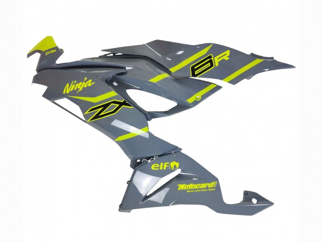 Nardo Grau Gelb 2019-2022 Kawasaki ZX6R Motorrad Verkleidung