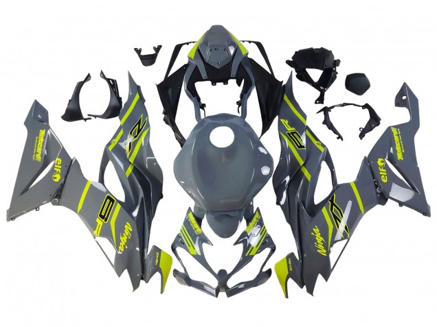 Nardo Grau Gelb 2019-2022 Kawasaki ZX6R Motorrad Verkleidung
