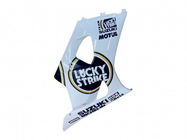Weiß Schwarz Gold Motul Lucky Strike 2003-2004 Suzuki GSXR 1000 Motorrad Verkleidung