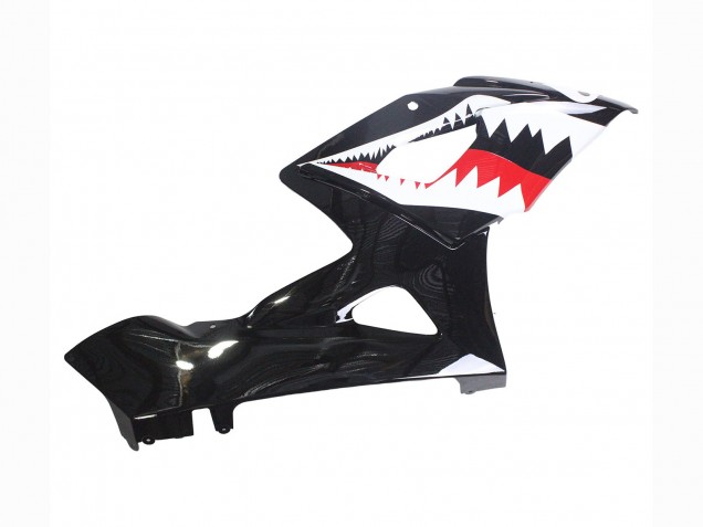 Glänzendes Schwarz Rot Weiß Hai 2005-2006 Suzuki GSXR 1000 Motorrad Verkleidung