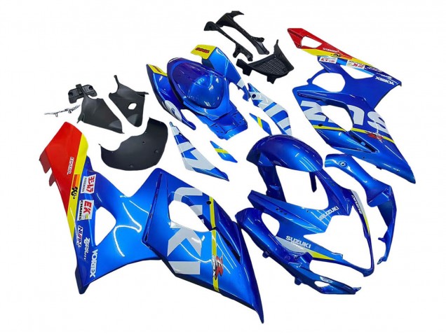 Blau Gelb Rot Weiß 2005-2006 Suzuki GSXR 1000 Motorrad Verkleidung