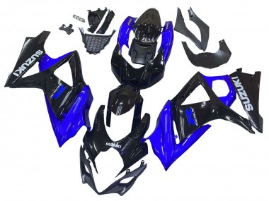 Blau Glänzendes Schwarz 2007-2008 Suzuki GSXR 1000 Motorrad Verkleidung Kit