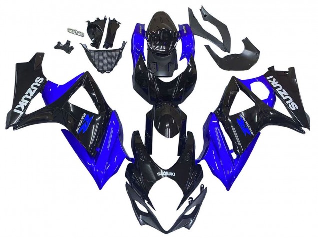 Blau Glänzendes Schwarz 2007-2008 Suzuki GSXR 1000 Motorrad Verkleidung Kit