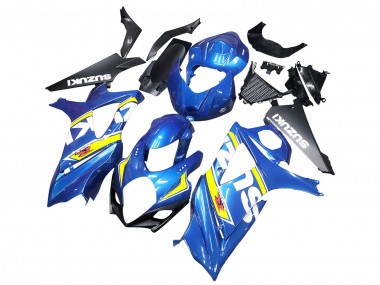 Blau Gelb Schwarz 2007-2008 Suzuki GSXR 1000 Motorrad Verkleidung