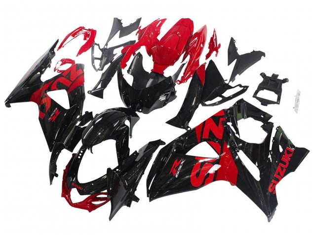 Glänzendes Schwarz Rot 2009-2016 Suzuki GSXR 1000 Motorrad Verkleidung Kit