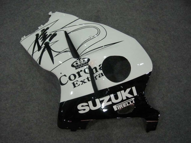 Weiß Schwarz Corona 1996-2007 Suzuki GSXR 1300 Hayabusa Motorrad Verkleidung