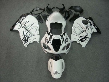Weiß Schwarz Corona 1996-2007 Suzuki GSXR 1300 Hayabusa Motorrad Verkleidung