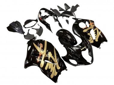 Glänzendes Schwarz Gold Hayabusa 1996-2007 Suzuki GSXR 1300 Hayabusa Motorrad Verkleidung