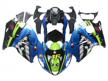 Blau Grün Hai 46 1996-2007 Suzuki GSXR 1300 Hayabusa Motorrad Verkleidung