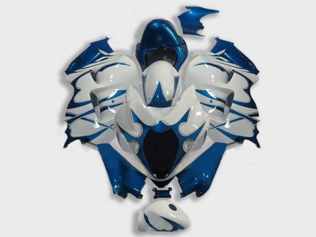 Weiß Dunkel Blau 1996-2007 Suzuki GSXR 1300 Hayabusa Motorrad Verkleidung
