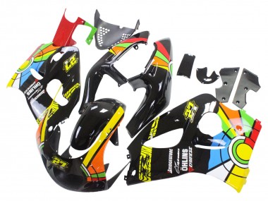 Schwarz Mehrfarbig 27 1996-2000 Suzuki GSXR 600 / GSXR 750 Motorrad Verkleidung