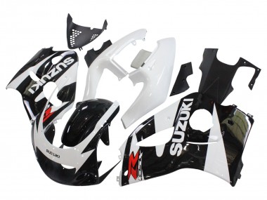 Schwarz Weiß 1996-2000 Suzuki GSXR 600 / GSXR 750 Motorrad Verkleidung
