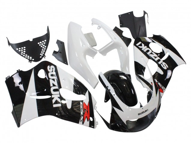 Schwarz Weiß 1996-2000 Suzuki GSXR 600 / GSXR 750 Motorrad Verkleidung