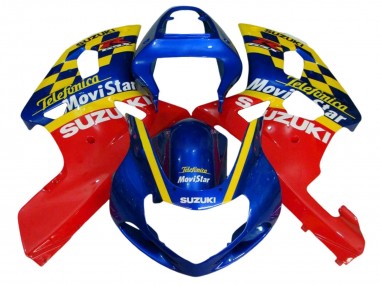 Blau Rot Gelb 2001-2003 Suzuki GSXR 600 / GSXR 750 Motorrad Verkleidung