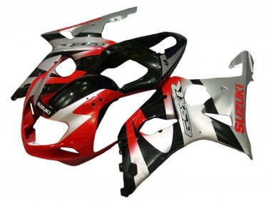 Silber Rot Glänzendes Schwarz 2001-2003 Suzuki GSXR 600 / GSXR 750 Motorrad Verkleidung Kit