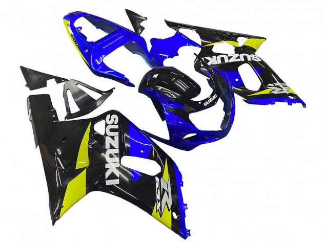 Blau Gelb Glänzendes Schwarz 2001-2003 Suzuki GSXR 600 / GSXR 750 Motorrad Verkleidung