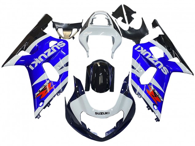 Blau Weiß Glänzendes Schwarz Rot 2001-2003 Suzuki GSXR 600 / GSXR 750 Motorrad Verkleidung