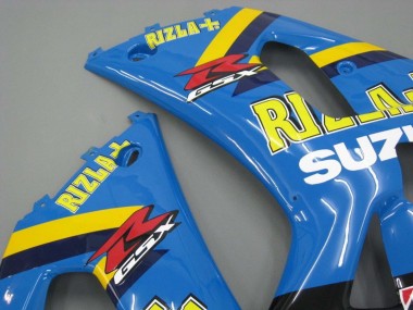 Blau Gelb Schwarz Motul Rizla 2001-2003 Suzuki GSXR 600 / GSXR 750 Motorrad Verkleidung