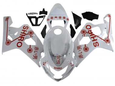 Weiß Rot Shiro 2001-2003 Suzuki GSXR 600 / GSXR 750 Motorrad Verkleidung