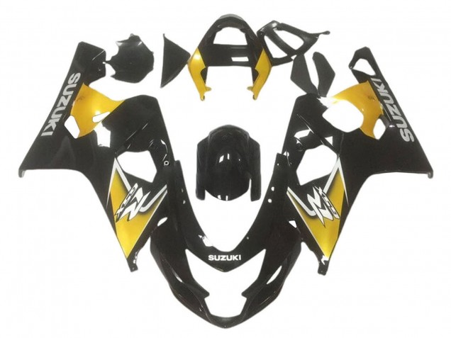 Gelb Glänzendes Schwarz 2001-2003 Suzuki GSXR 600 / GSXR 750 Motorrad Verkleidung