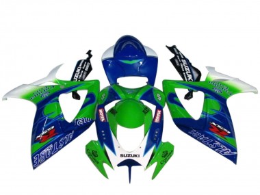 Weiß Blau Grün 2004-2005 Suzuki GSXR 600 / GSXR 750 Motorrad Verkleidung