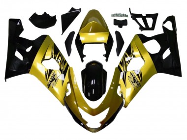 Gold Schwarz 2004-2005 Suzuki GSXR 600 / GSXR 750 Motorrad Verkleidung