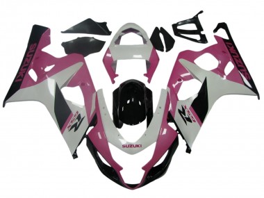 Weiß Rosa Schwarz 2004-2005 Suzuki GSXR 600 / GSXR 750 Motorrad Verkleidung