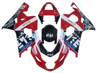 Rot Weiß Schwarz Blau 2004-2005 Suzuki GSXR 600 / GSXR 750 Motorrad Verkleidung