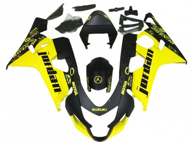 Schwarz Gelb Jordan 2004-2005 Suzuki GSXR 600 / GSXR 750 Motorrad Verkleidung