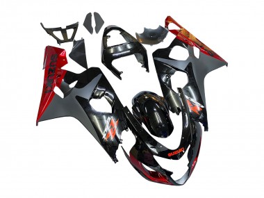 Schwarz Grau Rot 2004-2005 Suzuki GSXR 600 / GSXR 750 Motorrad Verkleidung