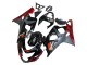 Schwarz Grau Rot 2004-2005 Suzuki GSXR 600 / GSXR 750 Motorrad Verkleidung