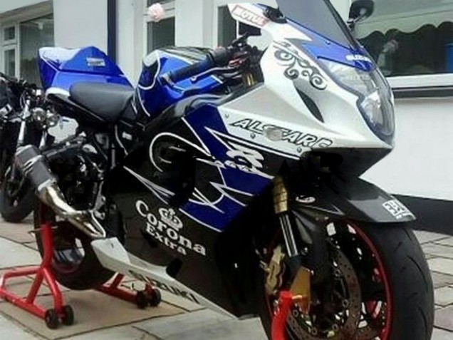 Weiß Blau Schwarz Corona Motul 2004-2005 Suzuki GSXR 600 / GSXR 750 Motorrad Verkleidung