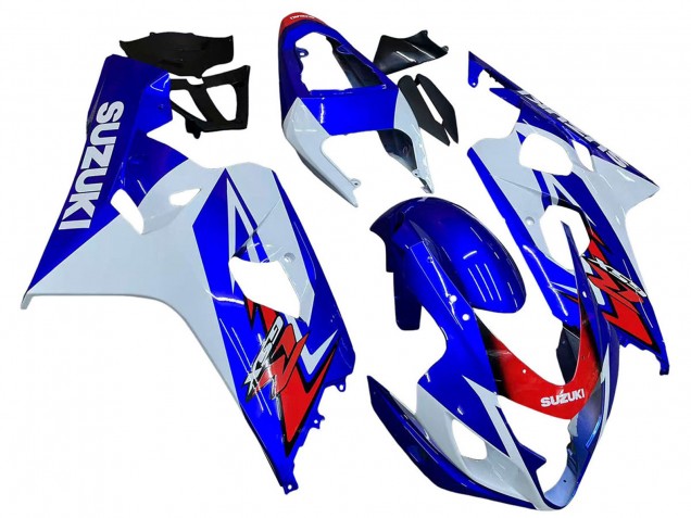 Weiß Blau Rot 2004-2005 Suzuki GSXR 600 / GSXR 750 Motorrad Verkleidung