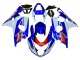 Weiß Blau Rot 2004-2005 Suzuki GSXR 600 / GSXR 750 Motorrad Verkleidung