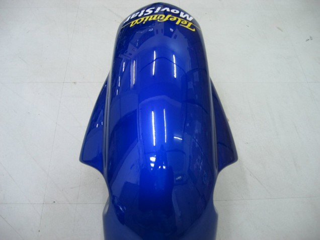 Blau Weiss Gelb Grun Telefonica Motul MoviStar 2004-2005 Suzuki GSXR 600 / GSXR 750 Motorrad Verkleidung