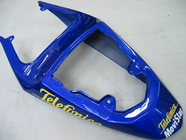 Blau Weiss Gelb Grun Telefonica Motul MoviStar 2004-2005 Suzuki GSXR 600 / GSXR 750 Motorrad Verkleidung