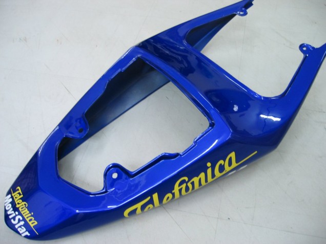 Blau Weiss Gelb Grun Telefonica Motul MoviStar 2004-2005 Suzuki GSXR 600 / GSXR 750 Motorrad Verkleidung