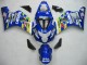 Blau Weiss Gelb Grun Telefonica Motul MoviStar 2004-2005 Suzuki GSXR 600 / GSXR 750 Motorrad Verkleidung