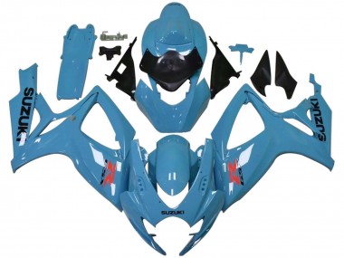 Hellblau Schwarz Rot 2006-2007 Suzuki GSXR 600 / GSXR 750 Motorrad Verkleidung