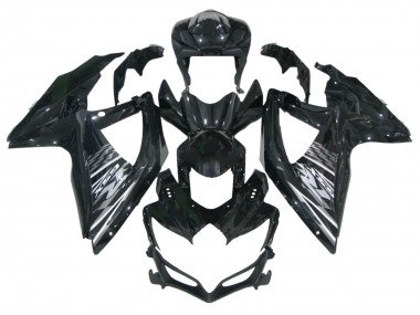 Glänzendes Schwarz Grau Weiß 2006-2007 Suzuki GSXR 600 / GSXR 750 Motorrad Verkleidung