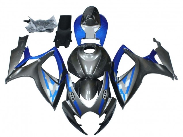Blau Grau Schwarz 2006-2007 Suzuki GSXR 600 / GSXR 750 Motorrad Verkleidung