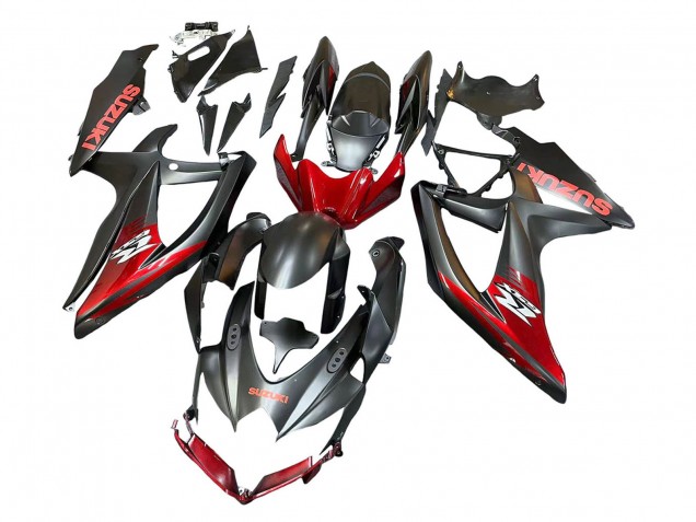 Matt Schwarz Rot 2008-2010 Suzuki GSXR 600 / GSXR 750 Motorrad Verkleidung