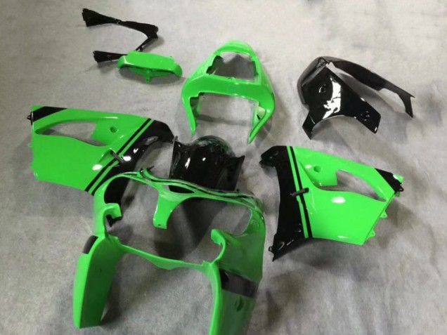 Grün Glänzendes Schwarz 2002-2003 Kawasaki ZX9R Motorrad Verkleidung