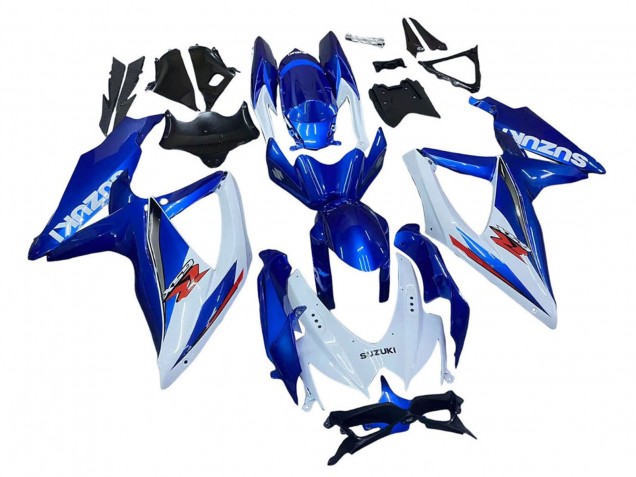 Blau Weiß Rot 2008-2010 Suzuki GSXR 600 / GSXR 750 Motorrad Verkleidung Kit